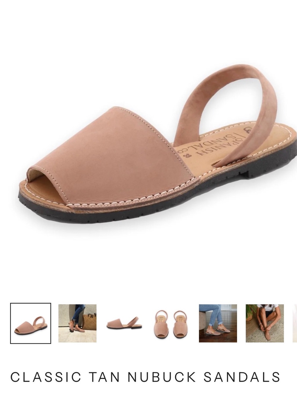Classic Women's Slingback Sandal in Tan Nubuck - never worn